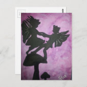 Feen auf Mushroon.jpg Postkarte (Vorne/Hinten)