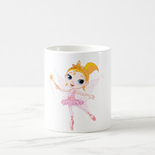 Feen-Ballerina mit Zauberstab und Flügeln Kaffeetasse