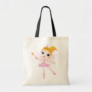 Feen-Ballerina mit Zauberstab und Flügeln Tragetasche