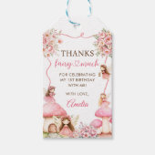 Feen-Blumen-Mädchen 1. Geburtstagsfeier Geschenkanhänger (Vorderseite)