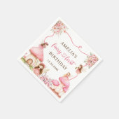 Feen-Blumen-Mädchen 1. Geburtstagsfeier Serviette (Ecke)