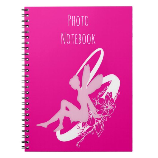 Feen-Blumen-Spiral-Fotobuch Notizblock (Vorderseite)
