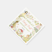 Feen-Blumengarten-Schmetterling-Geburtstagsfeier Serviette (Ecke)