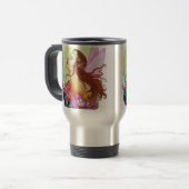 Feen-Design mit Blumen Reisebecher (Vorderseite Links)