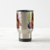Feen-Design mit Blumen Reisebecher (Mittel)