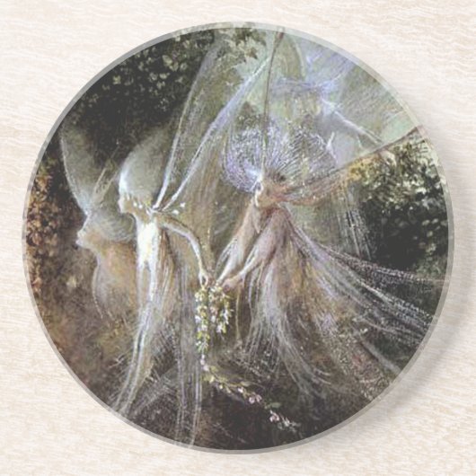 Feen, die am Waldrand aufpassen Getränkeuntersetzer (Vorne)