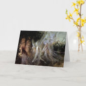 Feen, die am Waldrand aufpassen Karte (Gelbe Blume)