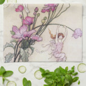 Feen, die auf Blume spielen Küchentuch (Gefaltet)