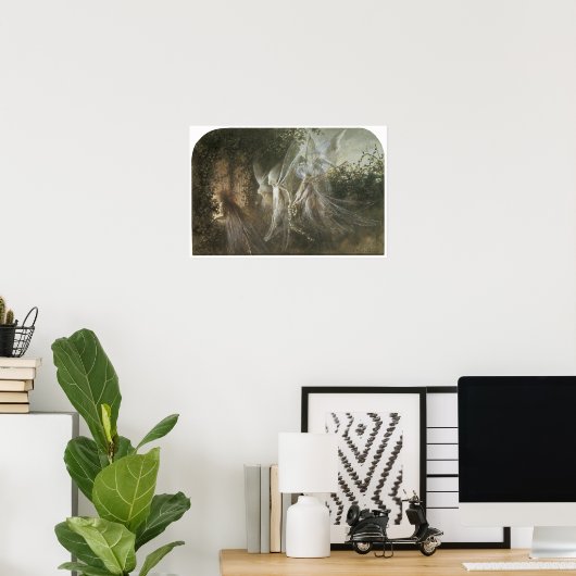 Feen, die durch einen gotischen Bogen schauen, c. Poster (Heimbüro)