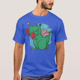 Feen-Dinosaurier-Mädchen T-Shirt