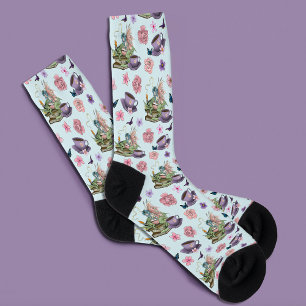 Feen-Drachen-Bücher-Tee-Freundschaft Socken