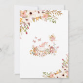 Feen-Einladung zum 1. Geburtstag Einladung (Rückseite)