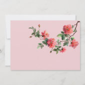 Feen-Einladung zum ersten Geburtstag | Staubrosa Einladung (Rückseite)