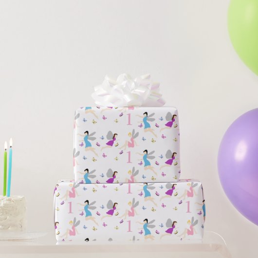 Feen-Erstgeburtstag Geschenkpapier (Partygeschenke)