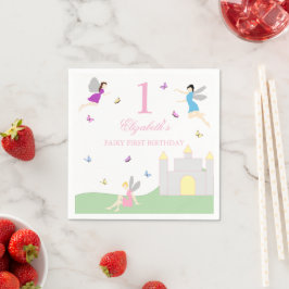 Feen-Erstgeburtstag Serviette
