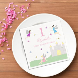 Feen-Erstgeburtstag Serviette