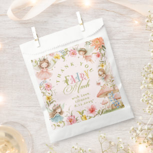 Feen-Erstgeburtstag Verzauberter Garten Danke Geschenktütchen