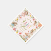 Feen-Erstgeburtstag Verzauberter Garten Hell Serviette (Ecke)