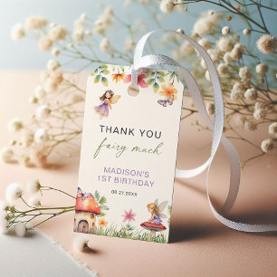 Feen-Erstgeburtstag Verzauberter Wald Danke Geschenkanhänger