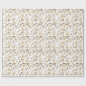 Feen-Erstgeburtstag Waldfloral Geschenkpapier (Flach)