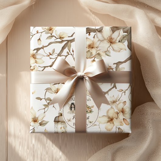 Feen-Erstgeburtstag Waldfloral Geschenkpapier