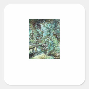 Feen Fairycore Mode Ästhetik Goblincore Cottage Quadratischer Aufkleber
