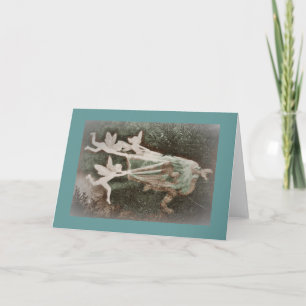 Feen fangen Nisse (Gnome) Feiertagskarte