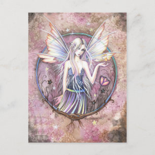 Feen-Fantasie-Kunst-Postkarte aus Wonderland Postkarte