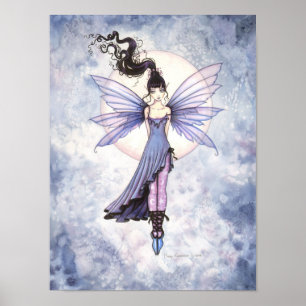 Feen-Fantasie-Wasserfarbenkunst Mondtanz Poster
