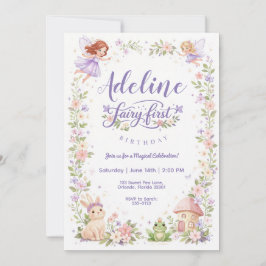Feen Garten Erster Geburtstagseinladung Einladung