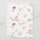 Feen Garten Erster Geburtstagseinladung Einladung (Rückseite)