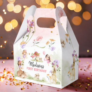 Feen-Geburtstag 1. verzauberter Wald Mädchen Blume Geschenkschachtel