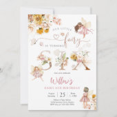 Feen-Geburtstags-Einladung Mädchen Einladung (Vorderseite)