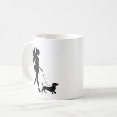 Feen gehender Dachshund  Kaffeetasse (Vorderseite Links)