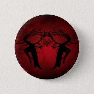 Feen-Herzen rot Button