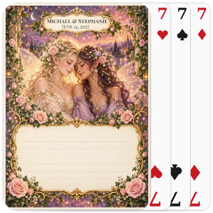Feen-Hochzeitsgästebuch-Unterschriften-Deck Spielkarten