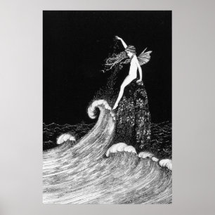 Feen im Feenland Vintage-Kunst Poster
