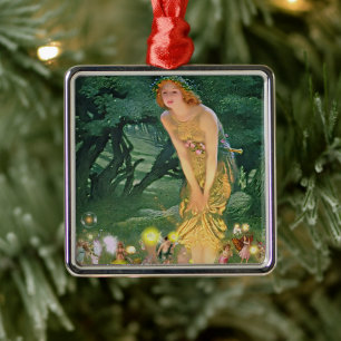 Feen im Mondlicht Ornament Aus Metall