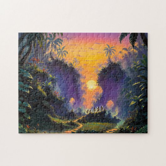 Feen im Sonnenuntergang - Puzzle (Horizontal)