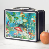 Feen im Wald der umstrittenen bunten Pilze Metall Brotdose (Beispiel)