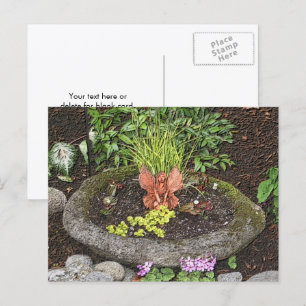Feen in einem Garten Natur Kunst Personalisiert Postkarte