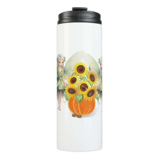 Feen in einem Gemüsegarten Thermosbecher (Vorderseite)