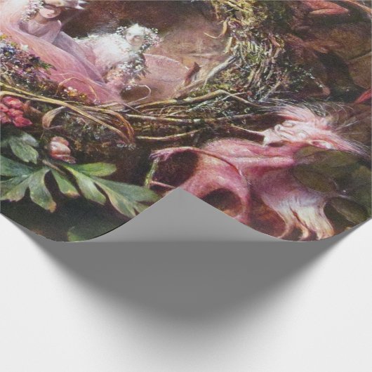 Feen in einem Vogelnest, John Anster Fitzgerald Geschenkpapier (Ecke)