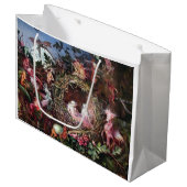 Feen in einem Vogelnest, John Anster Fitzgerald Große Geschenktüte (Vorderseite Schrägansicht)