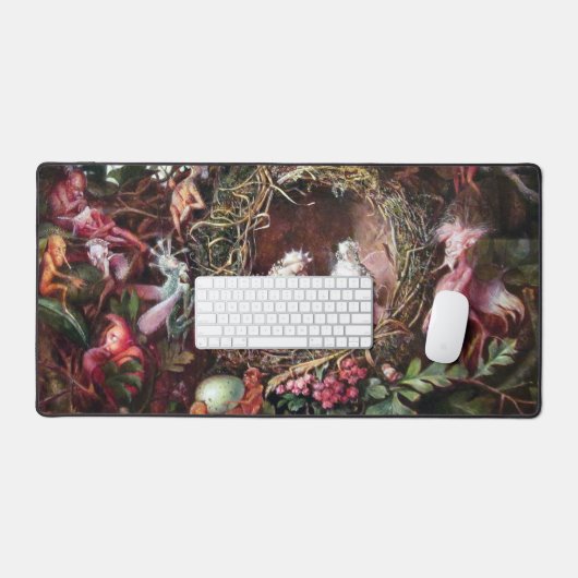 Feen in einem Vogelnest, John Anster Fitzgerald Schreibtischunterlage (Tastatur & Maus)