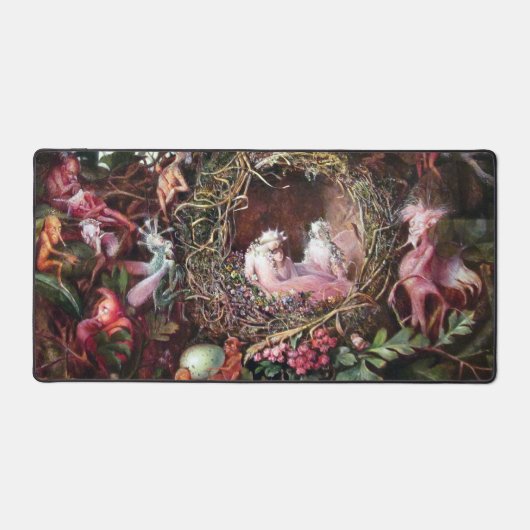 Feen in einem Vogelnest, John Anster Fitzgerald Schreibtischunterlage (Vorderseite)