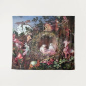 Feen in einem Vogelnest, John Anster Fitzgerald Wandteppich (Vorderseite (Horizontal))