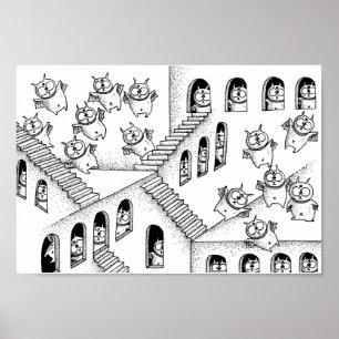 Feen-Labyrinth-Korridor. Poster