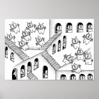 Feen-Labyrinth-Korridor. Poster