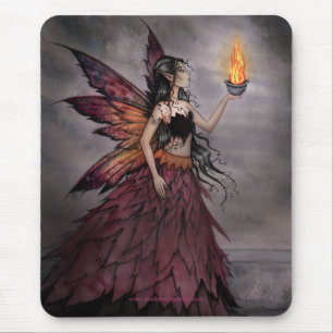 Feen-Mauspad mit Feuer von Molly Harrison Mousepad